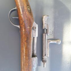 Fusil CHASSEPOT 1866 dans son jus de  grenier en 11mm, canon avec de belles rayures