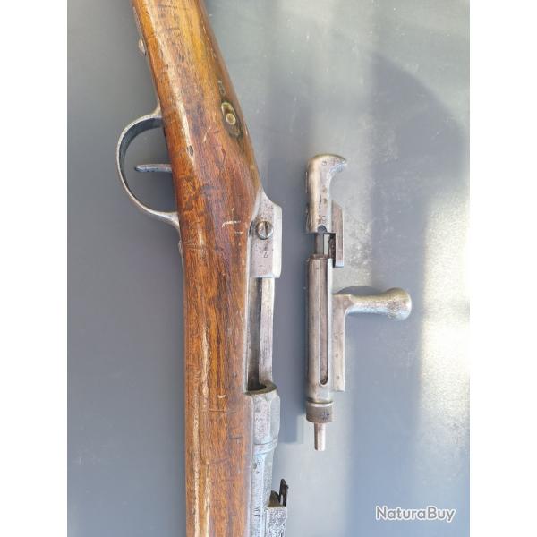 Fusil CHASSEPOT 1866 dans son jus de  grenier en 11mm, canon avec de belles rayures