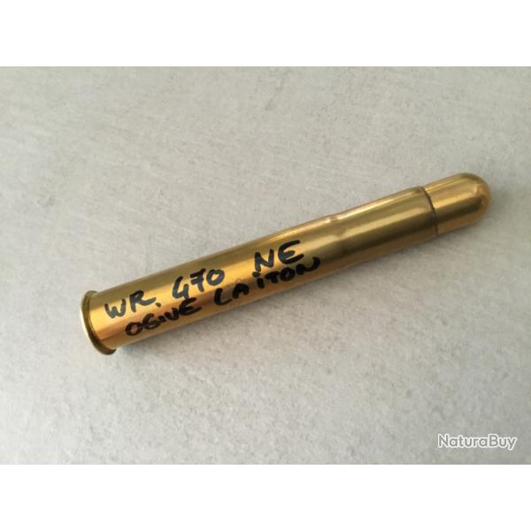 Superbe cartouche de collection WR 470 NITRO EXPRESS OGIVE LAITON