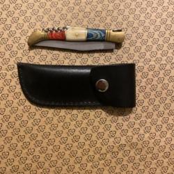 ETUI   ETUI CUIR  PLAT 12 CM   POUR LAGUIOLE AVEC OU SANS TIRE BOUCHON 2025  2