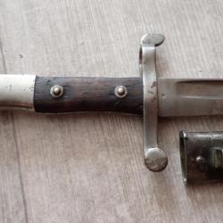 Baionnette pour fusil Guedes 1885 portugais ou Kropatschet 1886 (et Mauser Gewehr 88 ?)