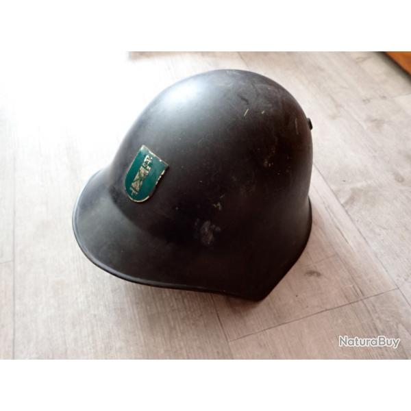 Casque vaudois de la protection civile suisse. Modle 1918