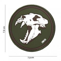 Patch 3D PVC Skull Tigre (101 Inc) Blanc