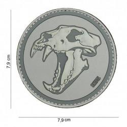 Patch 3D PVC Skull Tigre (101 Inc) Gris