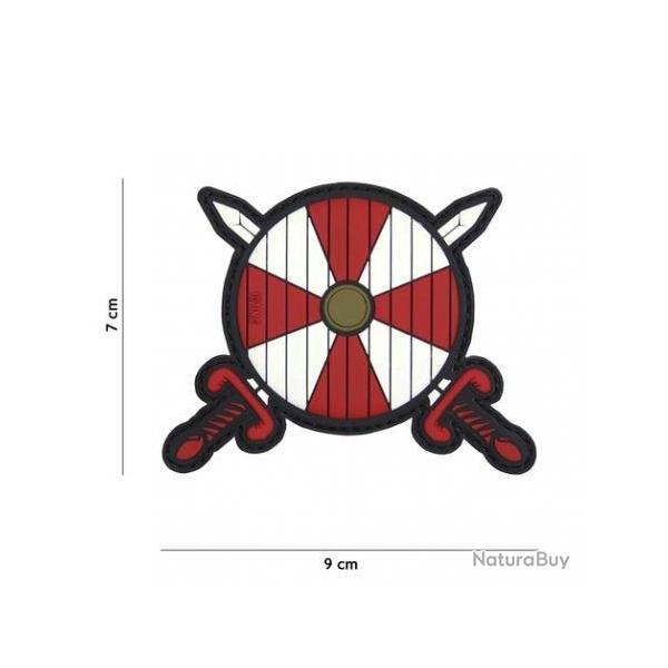 Patch 3D PVC Viking Shield & Sword (101 Inc) Rouge
