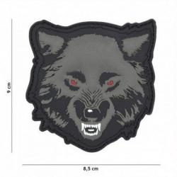 Patch 3D PVC Wolf (101 Inc) Gris