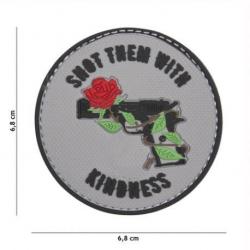Patch 3D PVC Shoot Them With Kindness (101 Inc) Gris