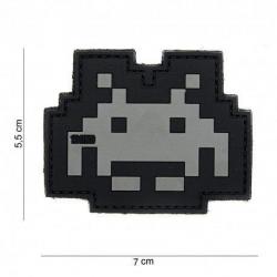 Patch 3D PVC Space invader (101 Inc) Noir
