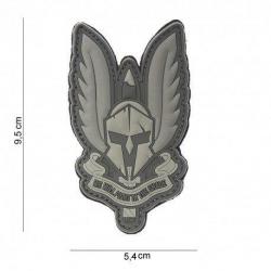 Patch 3D PVC Spartan Fight in the Shade (101 Inc) Gris
