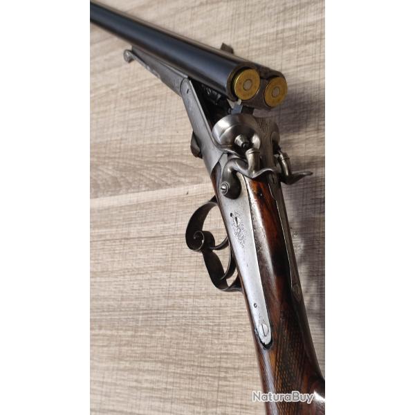 Fusil juxtapos de chasse chien extrieur systme Lefaucheux calibre 16 artisan Franais Catgorie D