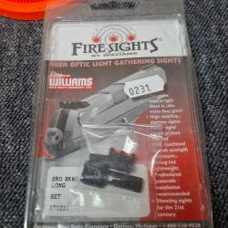 Hausse Guidon Fibre Optique- FIRE SIGHTS by Williams (BRO BKMK LONG #70231)