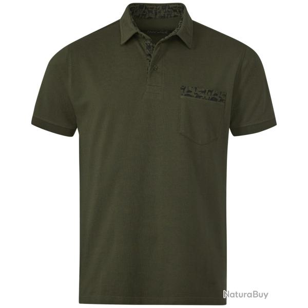 Polo avec dtails d animaux de la fort Couleur Vert Noir