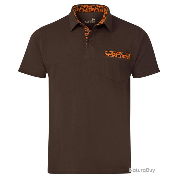 Polo avec dtails d animaux de la fort Couleur Marron Orange