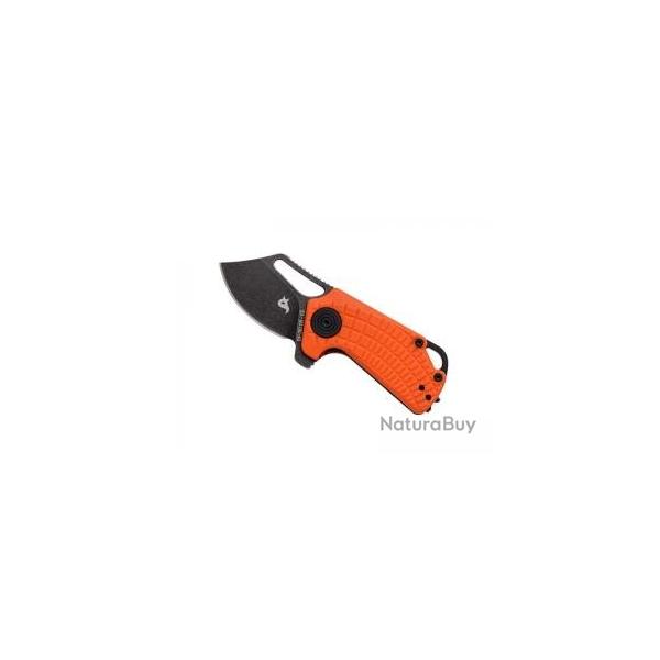 Couteau Blackfox PUCK ORANGE lame  trou acier D2 finition blackwash