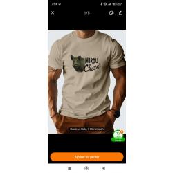 T shirt mordu de Chasse