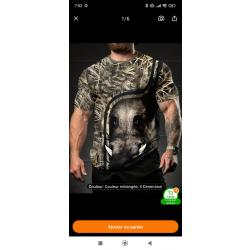 T shirt chasse sanglier