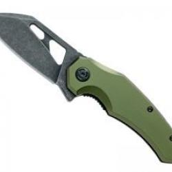Couteau FoxEdge ATRAX lame forme tanto à trou acier 9Cr13 revêtement Idroglider finition « blackwash