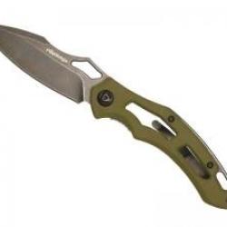 Couteau FoxEdge SPARROW VERT lame à trou acier 9Cr13 revêtement PVD finition stonewashed
