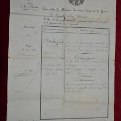 CAVALERIE 1° EMPIRE (NAPOLEON)-22° CHASSEURS -3° LANCIERS-ETAT SERVICE & BLESSURE-SECOND EMPIRE