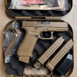 Pistolet semi-automatique GLOCK modèle 19X TAN - Mallette, 3 chargeurs (Occasion excellent état)