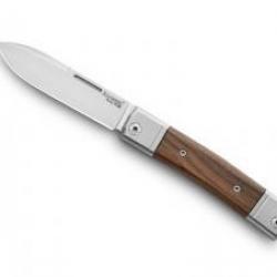 Couteau Lionsteel BESTMAN lame drop-point acier M390 Bohler satiné +manche bois de santos