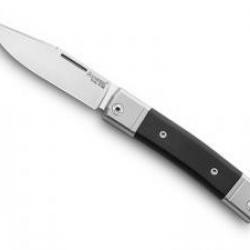 Couteau Lionsteel BESTMAN lame Clip point acier M390 Bohler satiné +manche ébène