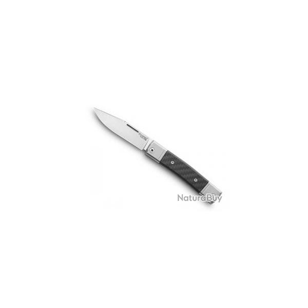 Couteau Lionsteel BESTMAN lame Clip point acier M390 Bohler satin +manche fibre de carbone
