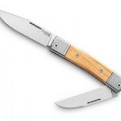 Couteau Lionsteel BESTMAN 2 lames (Clip-point et Wharncliffe) acier M390 Bohler satiné à cran
