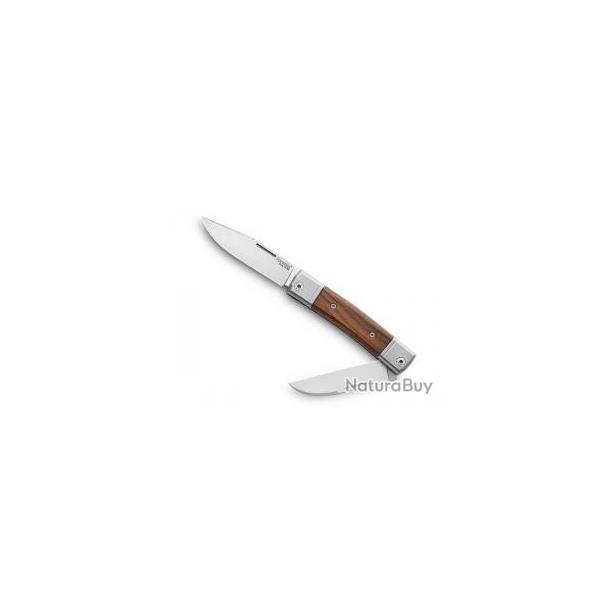 Couteau Lionsteel BESTMAN 2 lames (Clip-point+Wharncliffe) acier M390 Bohler satin  cran