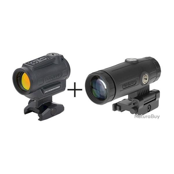 pack Point rouge Holosun ARO et Magnifier HM3X