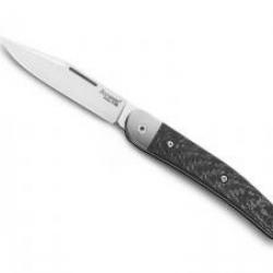 Couteau Lionsteel JACK lame Clip Point acier M390 Bohler satiné à cran +manche fibre de carbone