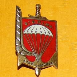 3° Régiment Parachutiste d'Infanterie de Marine, plat, rectangle rouge parachute blanc argenté ancre