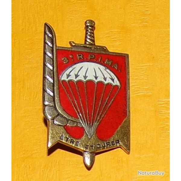 3 Rgiment Parachutiste d'Infanterie de Marine, plat, rectangle rouge parachute blanc argent ancre