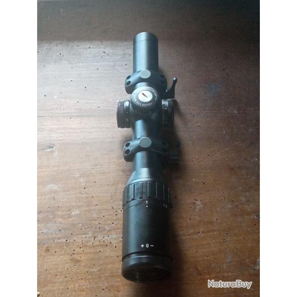 Lunette de battue Hawke Endurance 1-4x24 avec colliers rapides