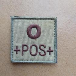 PATCH GROUPE SANGUIN  O+ COULEUR DESERT TAN SABLE  A SCRATCH
