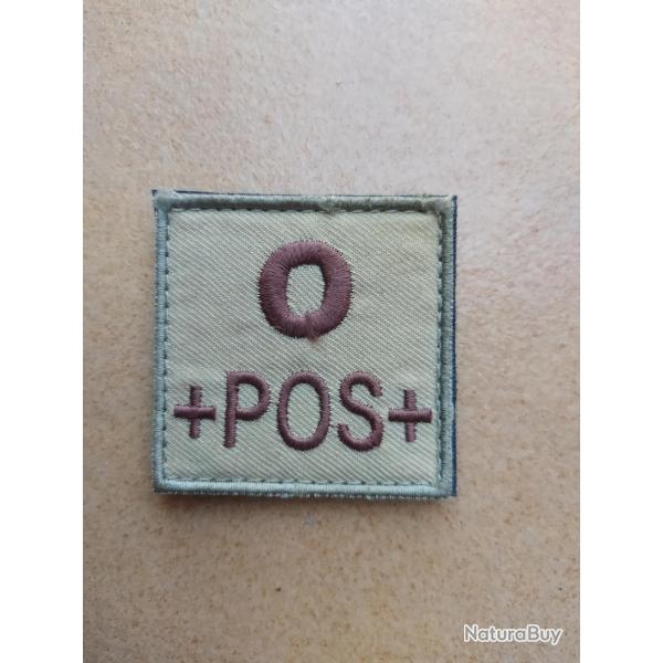 PATCH GROUPE SANGUIN  O+ COULEUR DESERT TAN SABLE  A SCRATCH