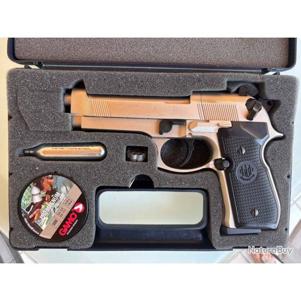 Beretta m92fs nickel plastic grips cal 4,5 mm pietro beretta garbone V.T  mod 92 fs