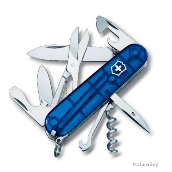 Couteau suisse Victorinox climber blue trans 91mm 14 fonctions