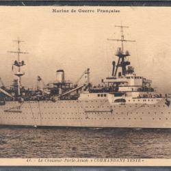 CPA - Marine de Guerre Française  -Le Croiseur - Porte - Avion " COMMANDANT - TESTE "N° 3702