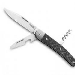 Couteau Lionsteel JACK 3 pièces à cran « slip joint » avec manche fibre de carbone