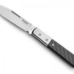 Couteau Lionsteel ROUNDHEAD BARLOW lame acier M390 Bohler satiné +manche en fibre de carbone