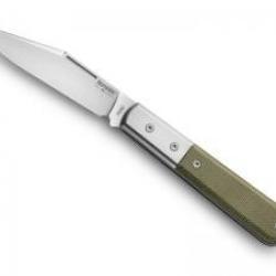 Couteau Lionsteel  SHUFFLER BARLOW lame acier M390 Bohler satiné +manche en micarta