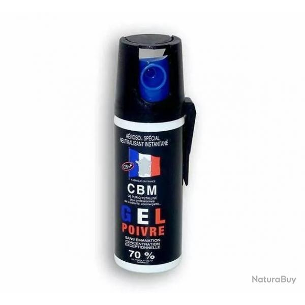 Arosol bombe de dfense lacrymogne Gel Poivre 50 ml - CBM