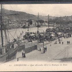 CPA - Marine de Guerre Française  -QUAI ALEXANDRE III et la Montagne du Roule  N° 3706