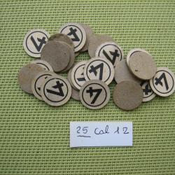 25 Cartons numérotés cal 12 No 4 ou neutres