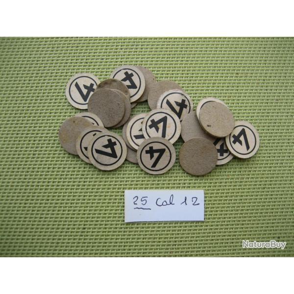 25 Cartons numrots cal 12 No 4 ou neutres