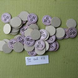 50 Cartons numérotés cal 12 chevrotines 9 grains ou neutres