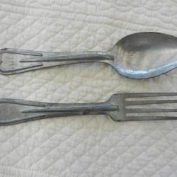 cuillère et fourchette militaire US américaine 1917