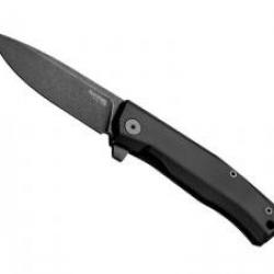 Couteau Lionsteel  MYTO lame acier M390 Bohler finition blackwash +manche aluminium noir