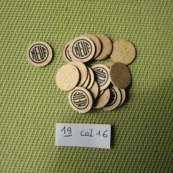 19 cartons numérotés cal 16 No 9